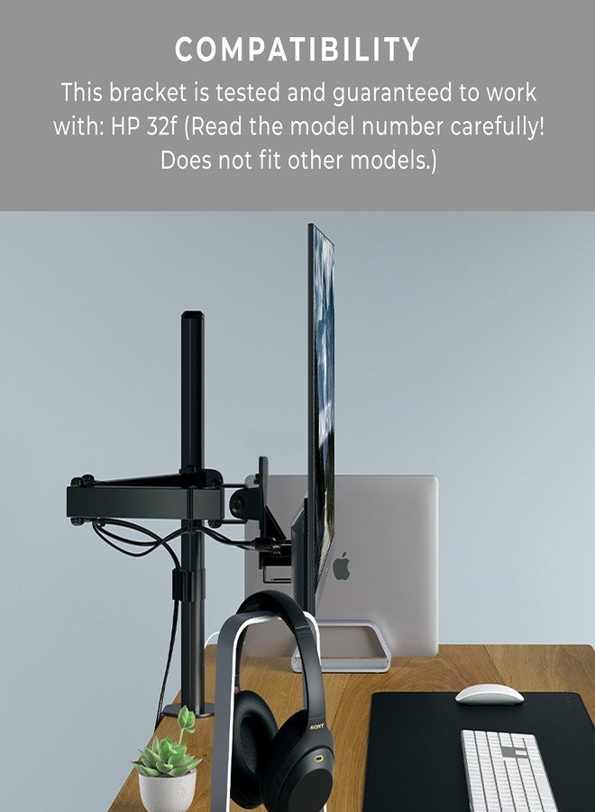 هيومان سينتريك محول تثبيت VESA من HumanCentric متوافق مع شاشة HP 32f، يقوم هذا الحامل بتثبيت الشاشة على حامل VESA أو ذراع الشاشة بنمط 75x75 أو 100x100 مم - Image 2