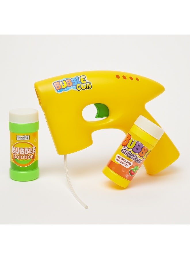 BUBBLE FUN Bubble Gun Toy for Kids with 2 Bubble Solution Bottles – Safe Plastic Design for Outdoor Fun - Image 3