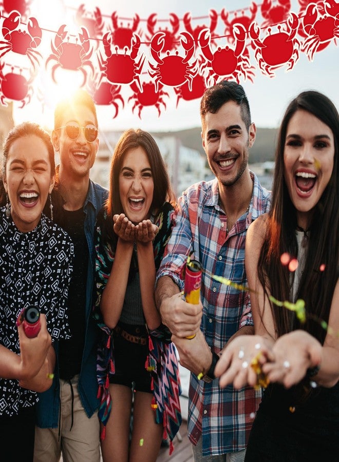 Weekgrat 5 Pcs Crab Boil Party Decorations Banner Crab Ceiling Decorations Summer for Luau Theme Nautical Birthday Party Supplies - Image 5