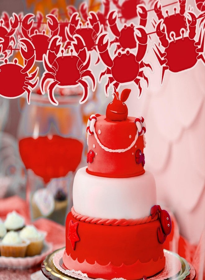 Weekgrat 5 Pcs Crab Boil Party Decorations Banner Crab Ceiling Decorations Summer for Luau Theme Nautical Birthday Party Supplies - Image 2