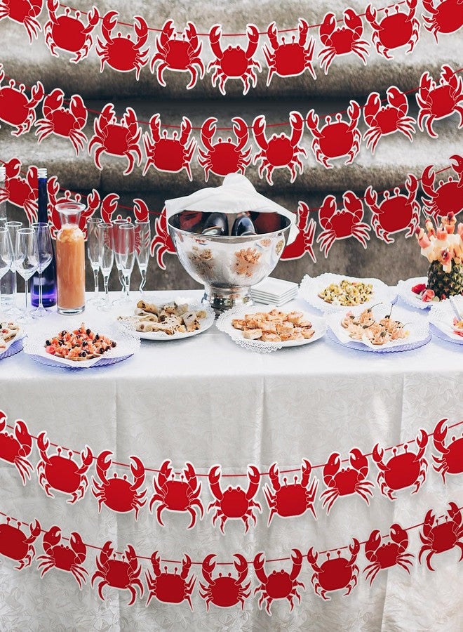 Weekgrat 5 Pcs Crab Boil Party Decorations Banner Crab Ceiling Decorations Summer for Luau Theme Nautical Birthday Party Supplies - Image 4