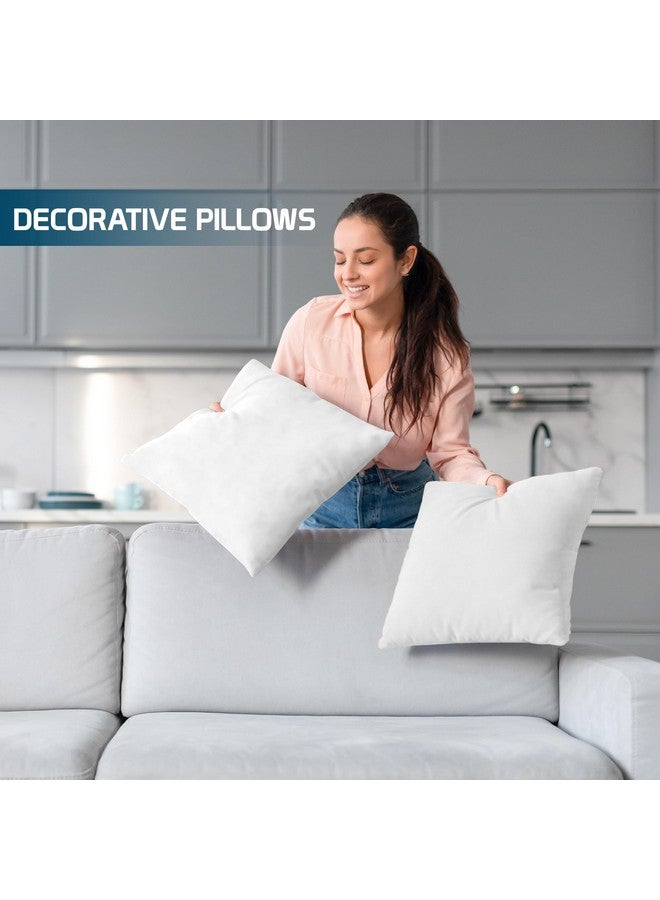 Utopia Bedding Throw Pillows (Set of 4, White), 18 x 18 Inches Pillows for Sofa, Bed and Couch Decorative Stuffer Pillow - Image 3