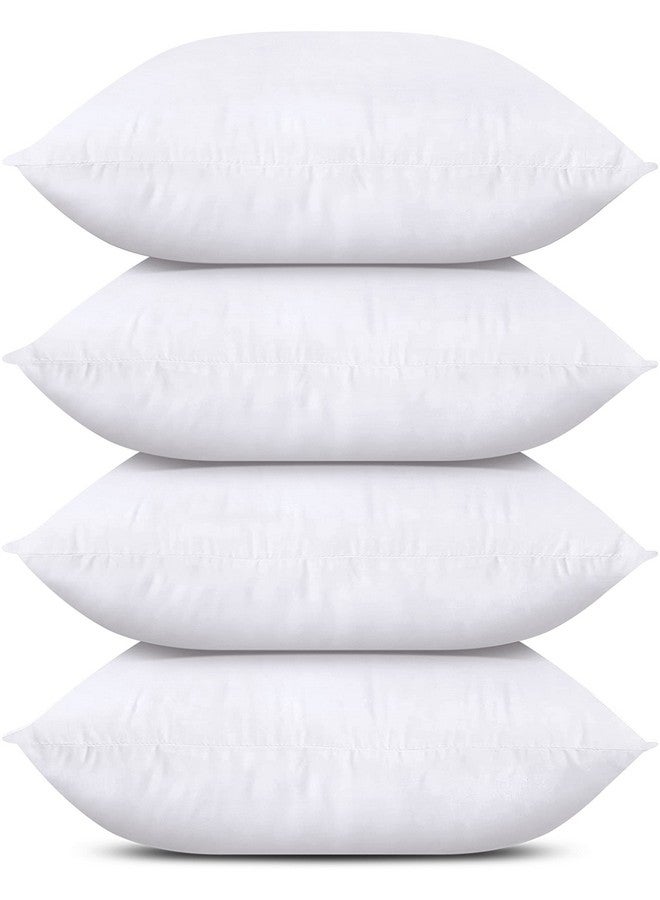 Utopia Bedding Throw Pillows (Set of 4, White), 18 x 18 Inches Pillows for Sofa, Bed and Couch Decorative Stuffer Pillow - Image 1