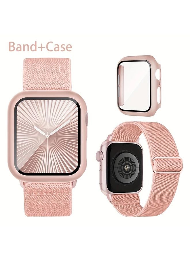 Starlight Color Nylon Single Loop Band And Case For Apple Watch 41mm - Image 4