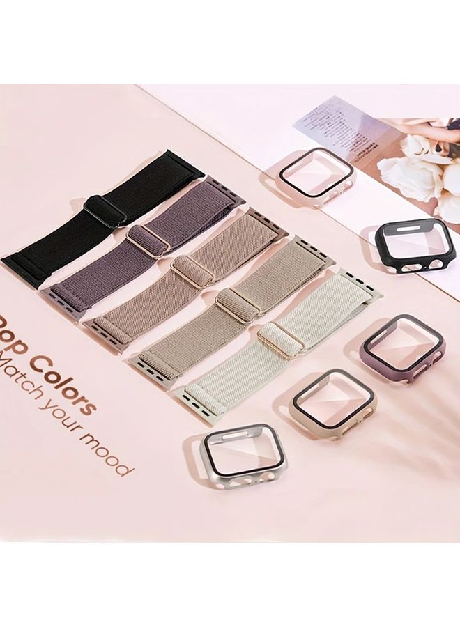 Starlight Color Nylon Single Loop Band And Case For Apple Watch 41mm - Image 2