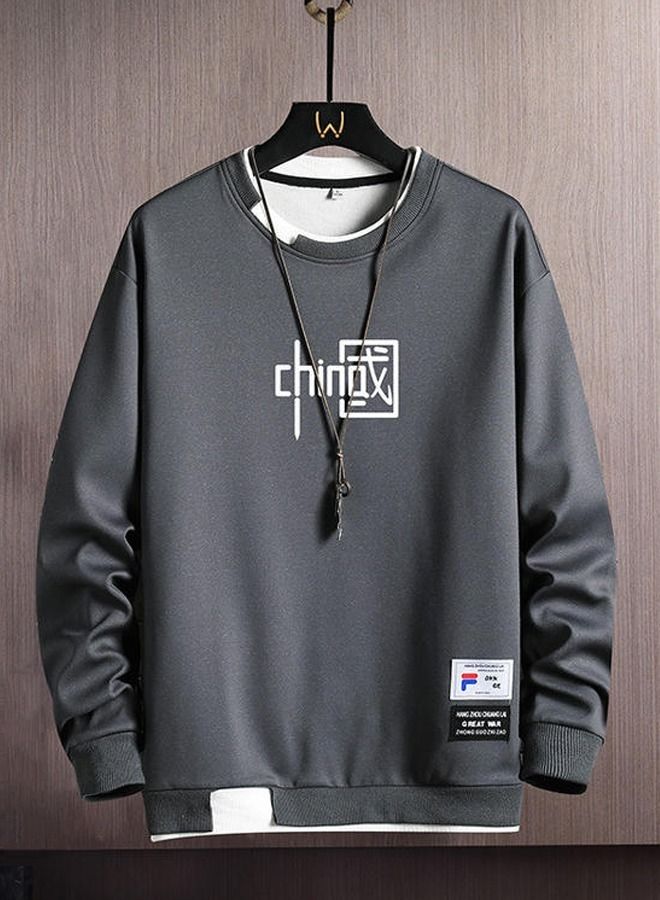 NIBEMINENT Men's Fashion Loose Long-Sleeved Sweater Bottoming Shirt New Spring and Autumn  - Image 3