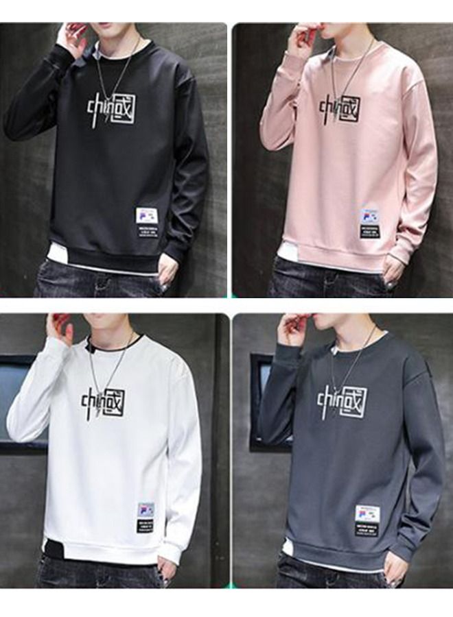 NIBEMINENT Men's Fashion Loose Long-Sleeved Sweater Bottoming Shirt New Spring and Autumn  - Image 4