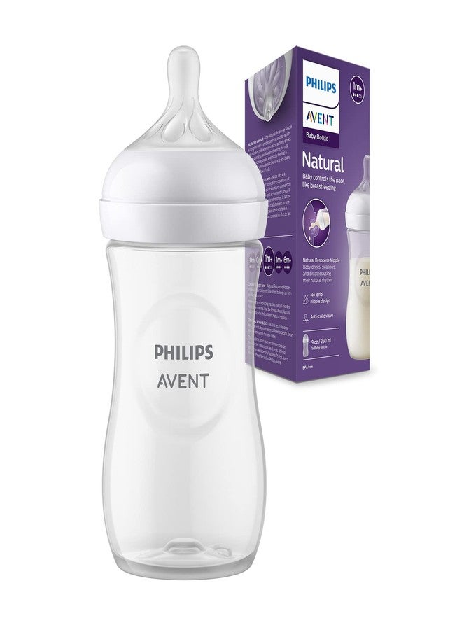 Avent Philips Avent Natural Plastic Baby Feeding Bottle | No.1 Brand Recommended by Moms Worldwide | 1 Months+ Baby | Mimics Breastfeeding | Uniquely Designed Nipple | Pack of 1| SCY903/01 - Image 1