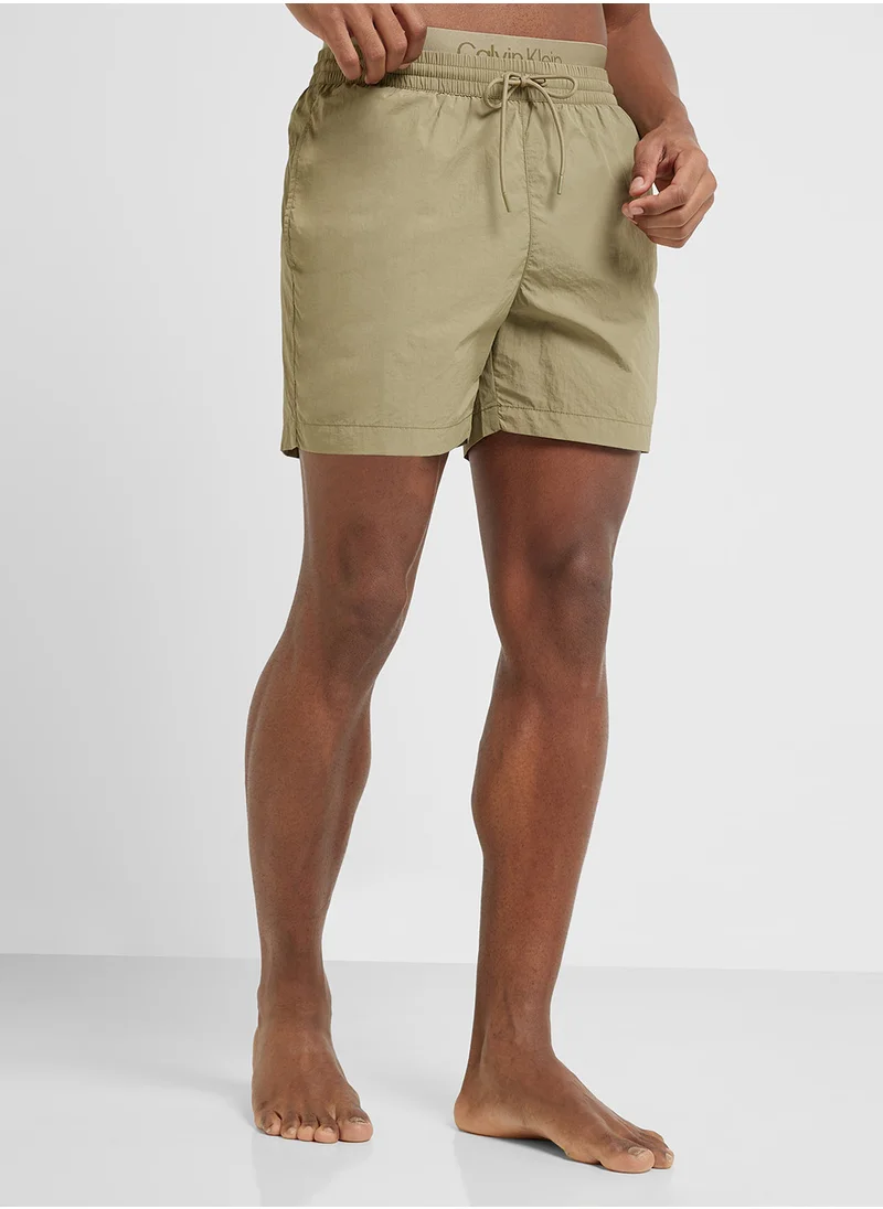 كالفن كلاين Logo Band Drawstring Shorts