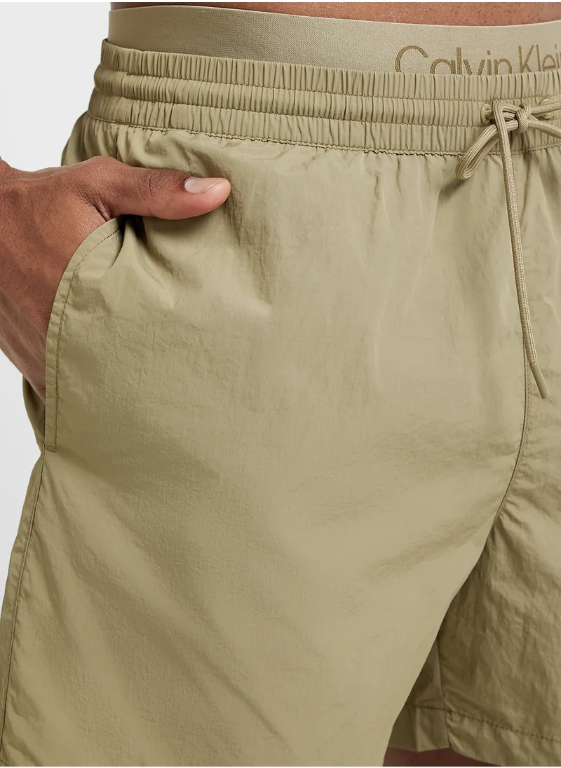 CALVIN KLEIN Logo Band Drawstring Shorts