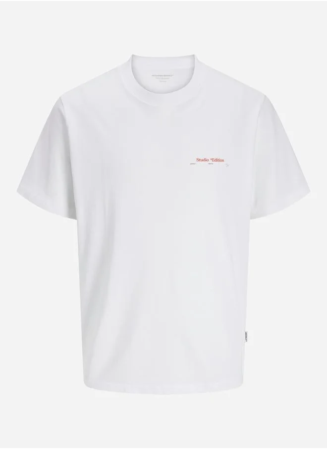جاك اند جونز Graphic Print Crew Neck T-Shirt