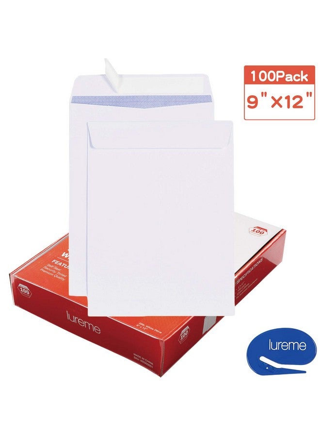 LUREME 100 9 X 12 Self Seal Security White Catalog Envelopes Ultra Strong Quickseal For Secure Mailing Documents Photos Heavy 28Lb Paper (Me000001) - Image 5