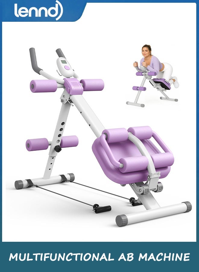 LENND Multifunctional Ab Machine, Adjustable Ab Workout Equipment, Ab ＆ Sit Up Machine for Stomach Workout, Foldable Abdominal Trainer With Knee and Back Protection, Full Body Workout for Home Gym - Image 1