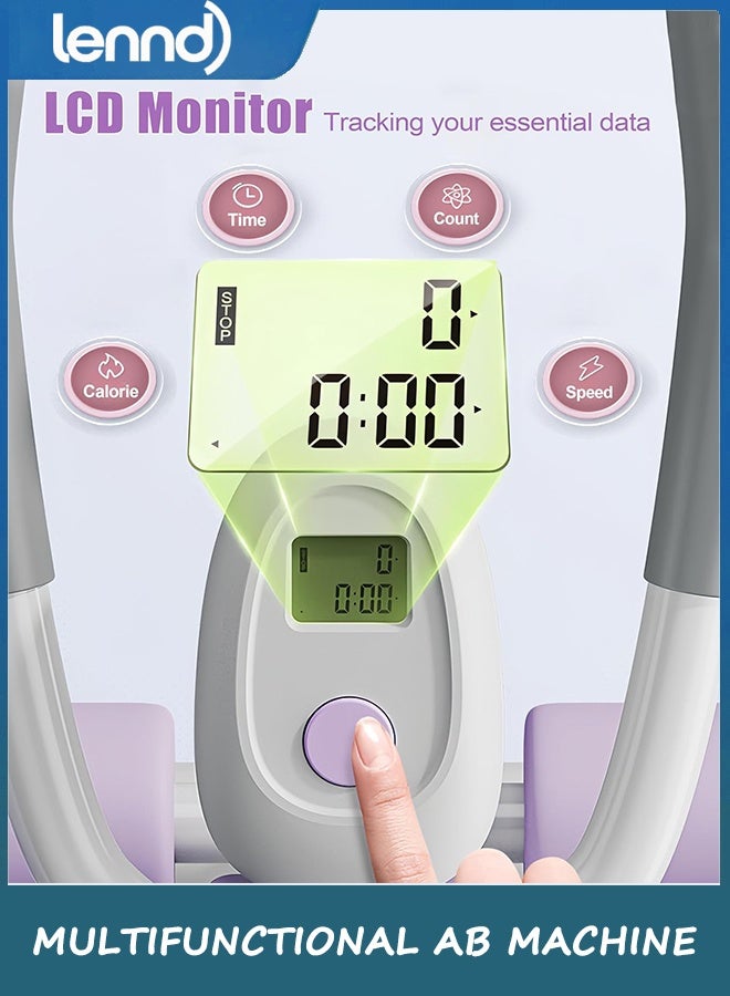 LENND Multifunctional Ab Machine, Adjustable Ab Workout Equipment, Ab ＆ Sit Up Machine for Stomach Workout, Foldable Abdominal Trainer With Knee and Back Protection, Full Body Workout for Home Gym - Image 5