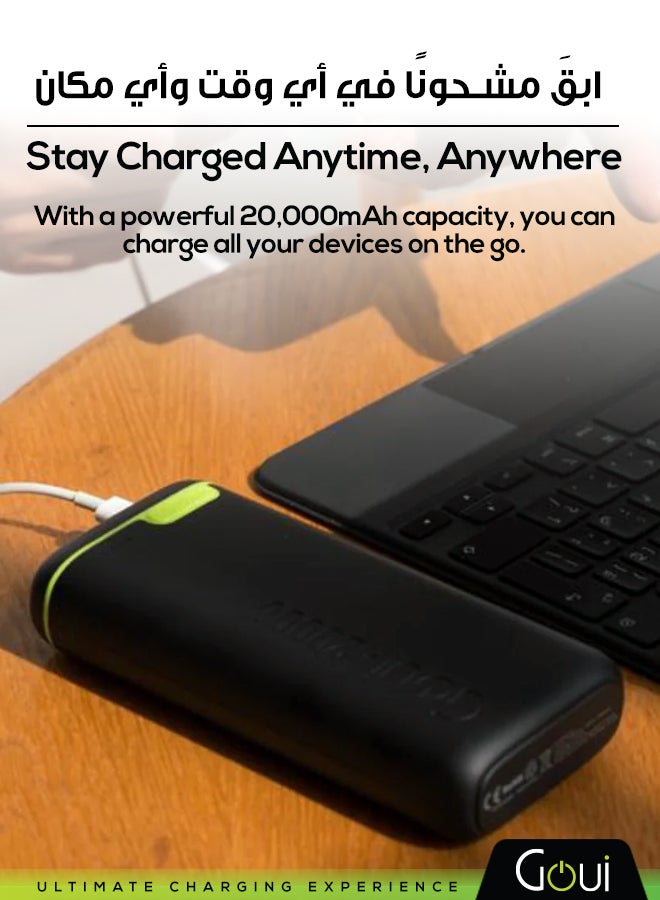 Goui 30000 mAh Kigo Portable Power Bank – High Capacity, Simultaneous Multi-Device Charging, Compatible with Smartphones, Tablets, GPS Devices, MP3/MP4, Bluetooth, Portable and Compact Design for On-the-Go Power Anytime, Anywhere Black - Image 4