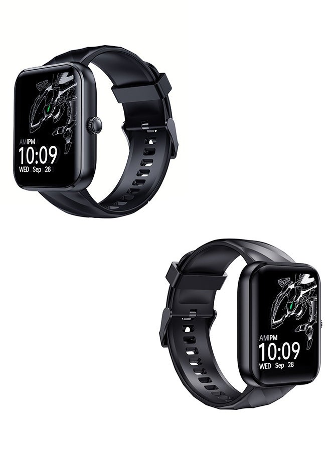 GT smart watch for women and men, 1.75-inch AMOLED screen with answer and call, IP68 waterproof, heart rate, blood oxygen, sleep tracker, 120+ sports modes, compatible with Android iOS