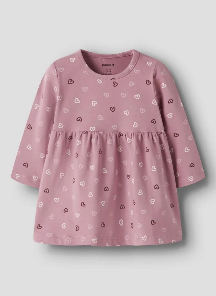 نيم ات Infant Printed Long Sleeve Midi Dress