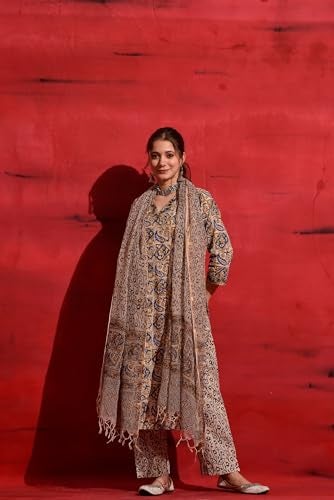 Kalaanj Kurta Set for Women || 3pic Kurta for Women (KALSS24SK-6_SP-50-M) Multicolour - Image 4