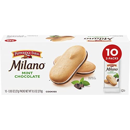 Pepperidge Farm Milano Cookies, Mint, 10 Packs, 2 Cookies per Pack - Image 1