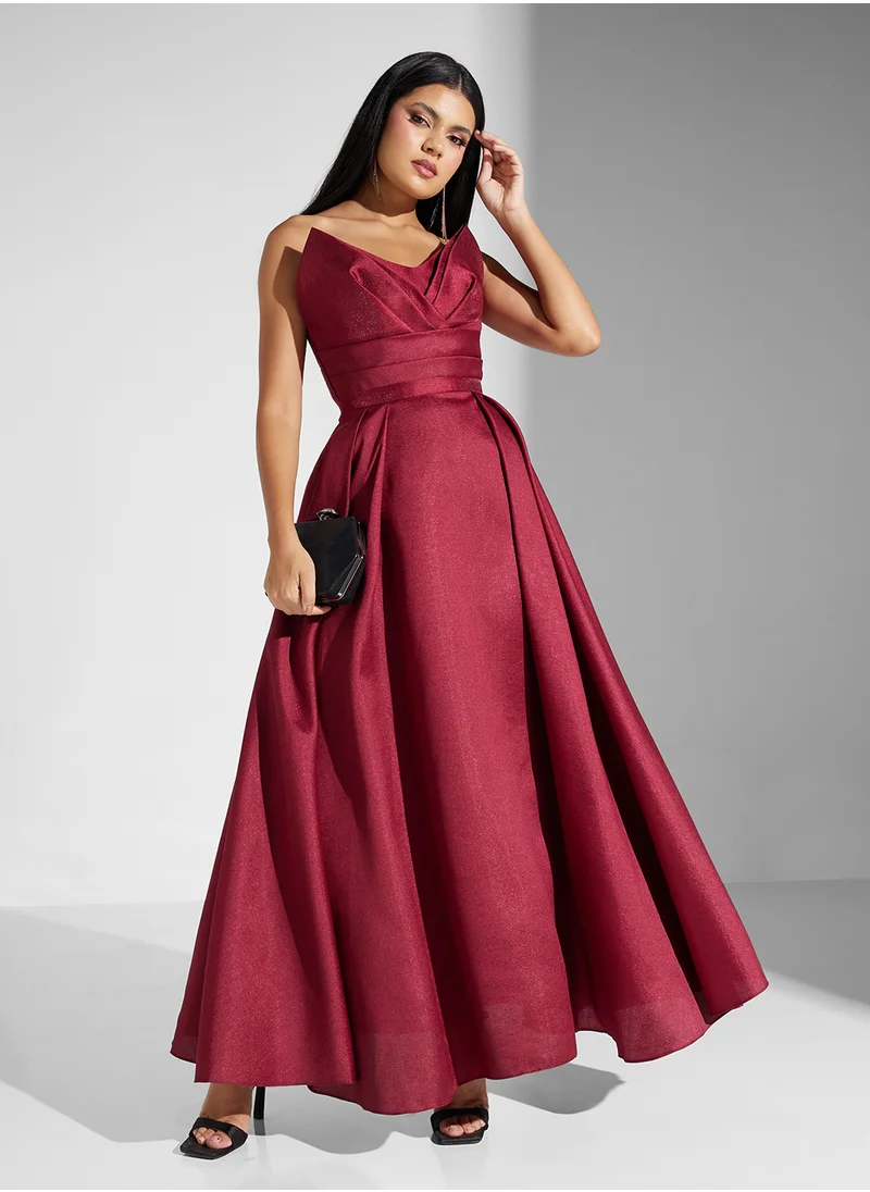 Akadia Fashion A-line draped bust dress