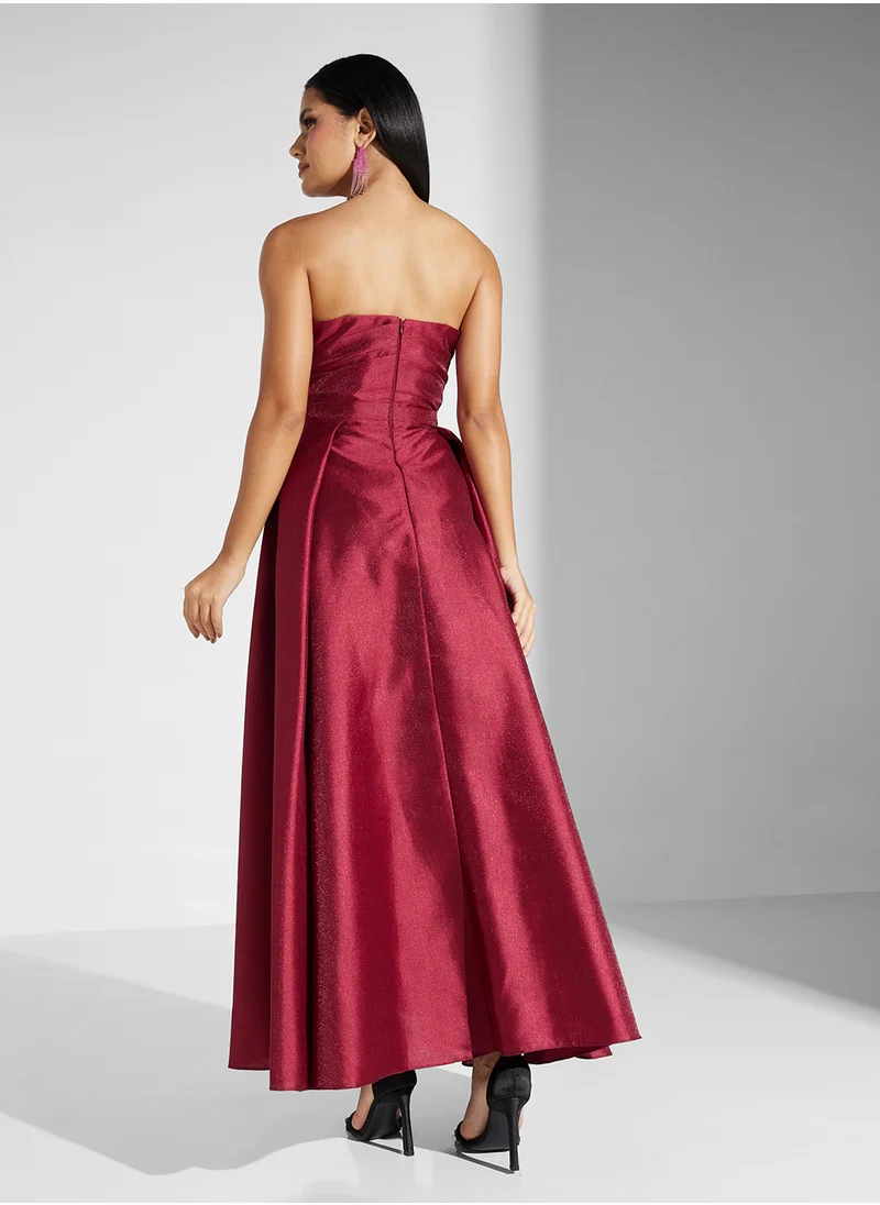 Akadia Fashion A-line draped bust dress
