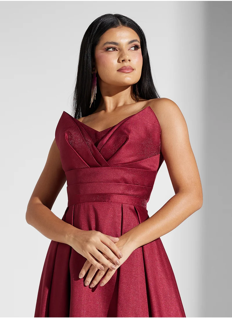 Akadia Fashion A-line draped bust dress