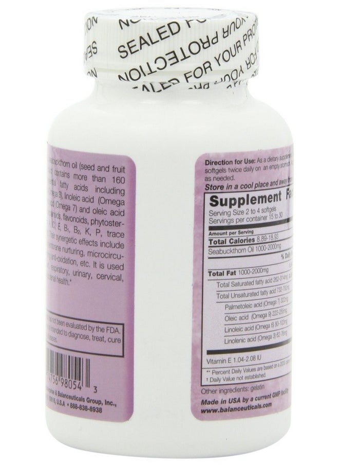 Balanceuticals - Seabuckthorn Oil 120 Softgels 500Mg Each - Image 1