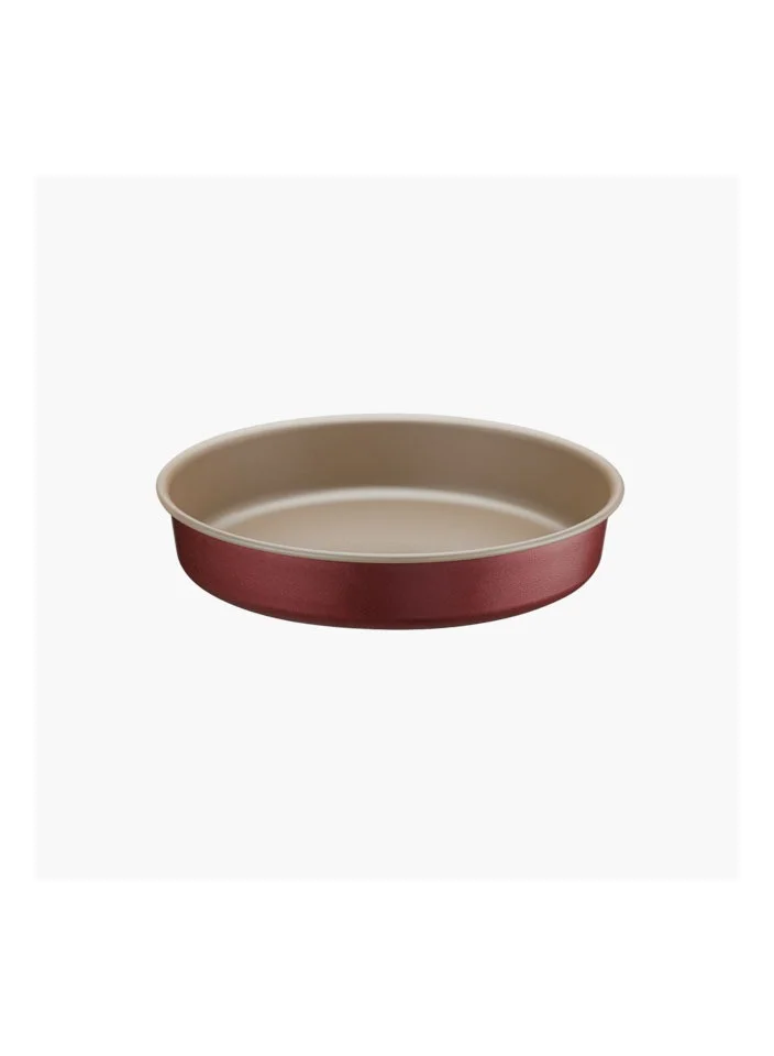 ترامونتينا Brasil 2.4L Red Aluminum Round Baking Pan with Interior and Exterior Starflon Max PFOA Free Nonstick Coating 26cm