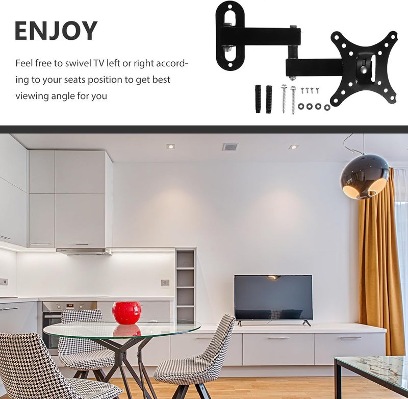 Zerodeko Adjustable 14-27 Inch Computer Monitor Wall Mount Bracket with Rotation, Fixed Tv Frame Holder for Office and Home Use - Image 3