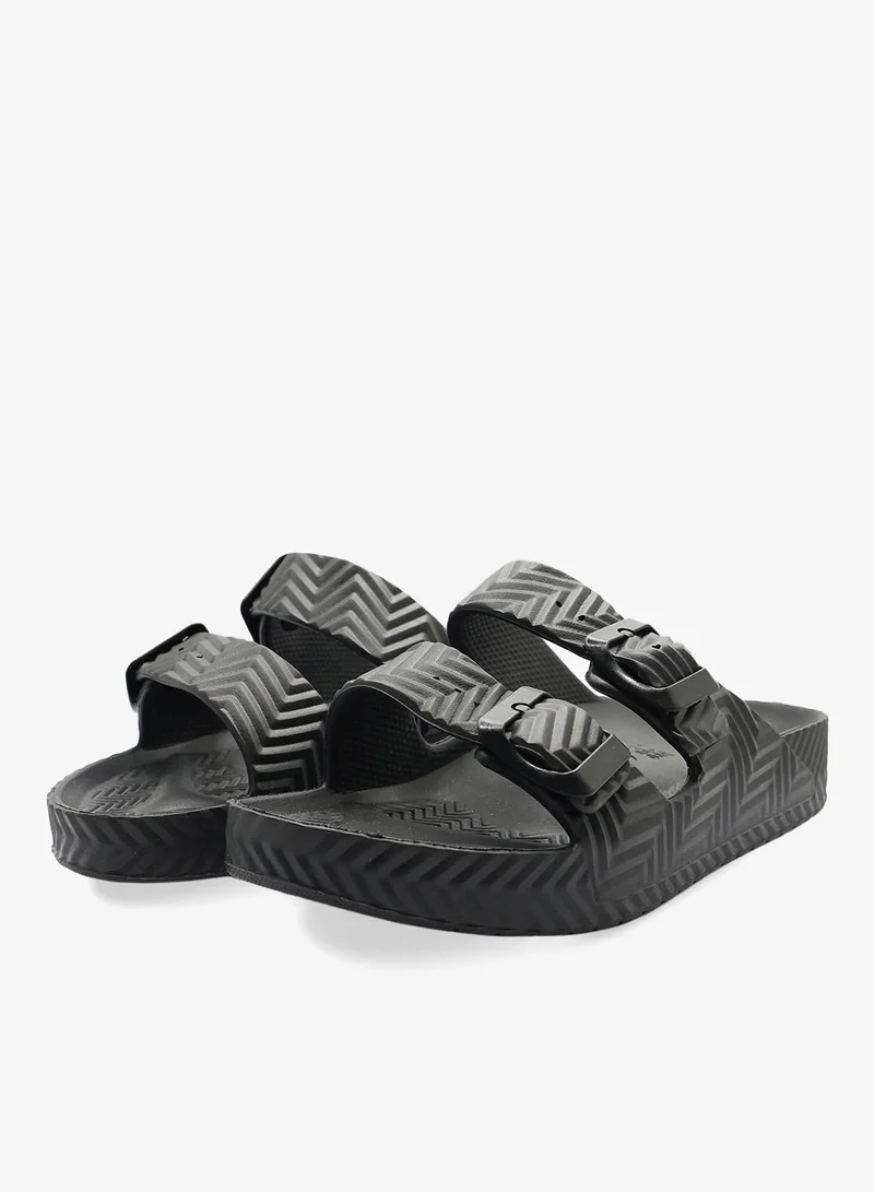 Duozoulu Black Ripple Lightweight Comfort Sandal  | Best Price UAE