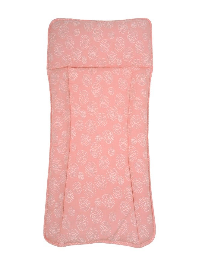 Tidy Sleep Baby Changing Station with Bolster Support & Pillow | Waterproof Cotton Poplin Changing Mat with TPU Backing, Extra Cushioned Portable Diaper Changing Pad for Newborns (0-3 Months) | Dandelion Pink - Image 2