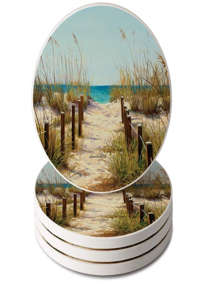 CounterArt Beach Path Absorbent Coasters (Set of 4) - Image 1