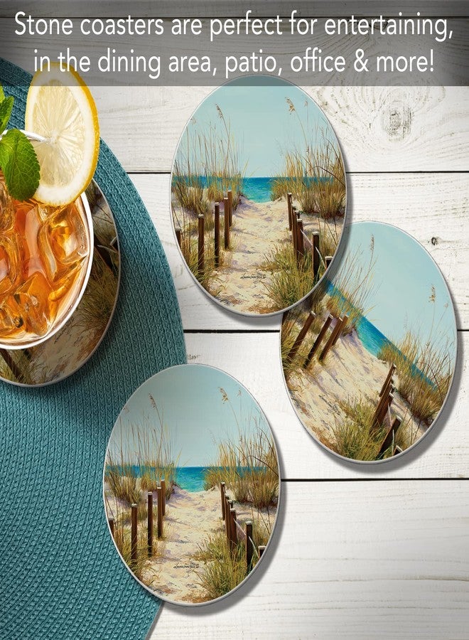 CounterArt Beach Path Absorbent Coasters (Set of 4) - Image 2