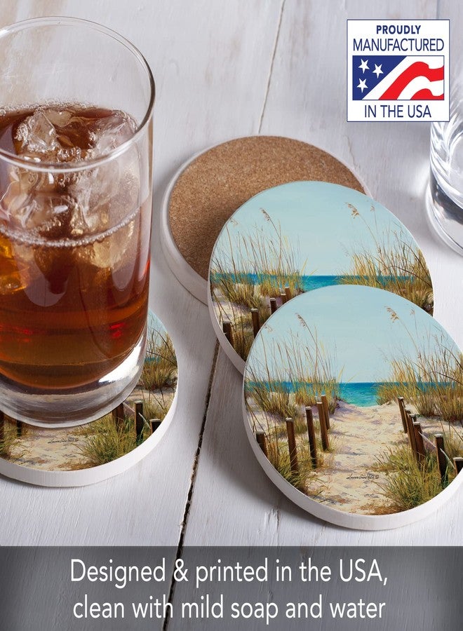 CounterArt Beach Path Absorbent Coasters (Set of 4) - Image 4