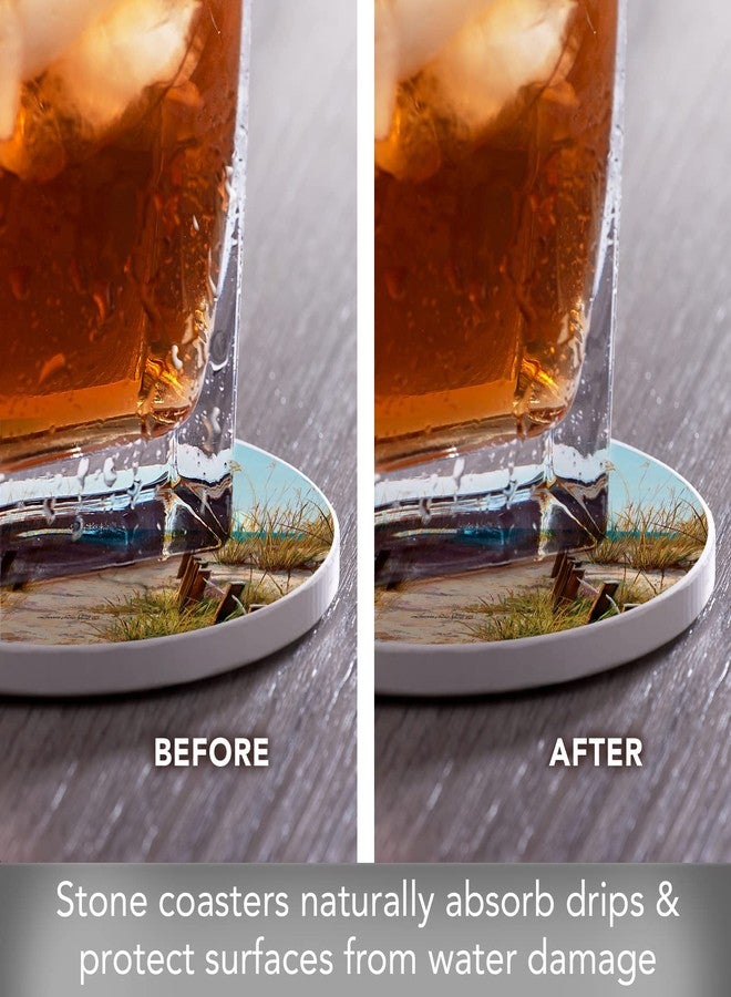 CounterArt Beach Path Absorbent Coasters (Set of 4) - Image 3