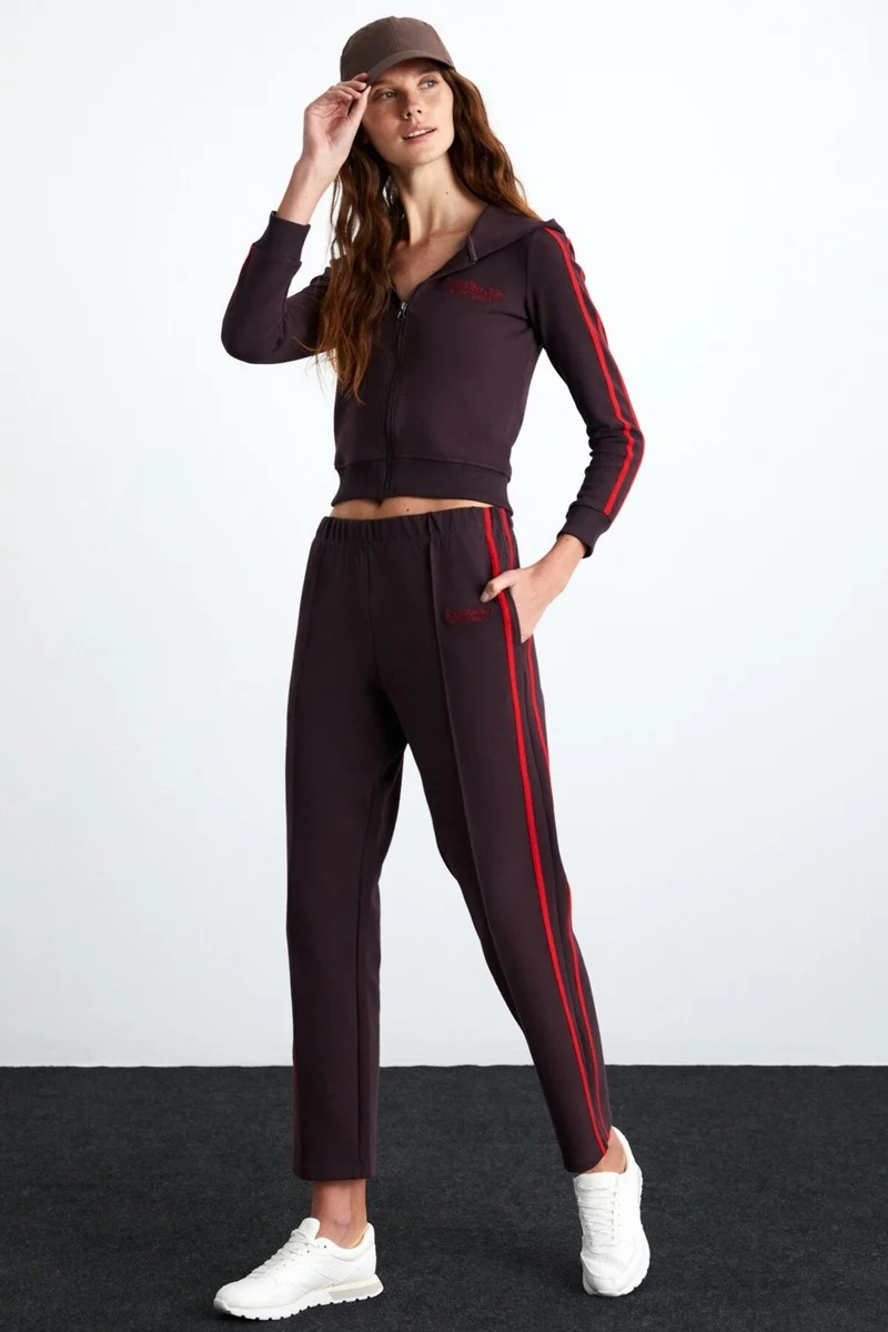 جريميلانج Dysis Women's Cotton-Polyester Dark Purple Sweatpants