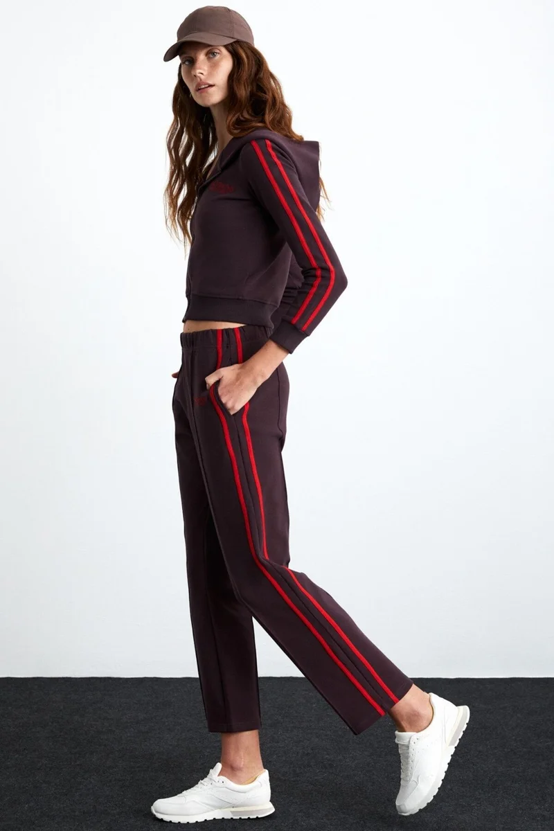 جريميلانج Dysis Women's Cotton-Polyester Dark Purple Sweatpants