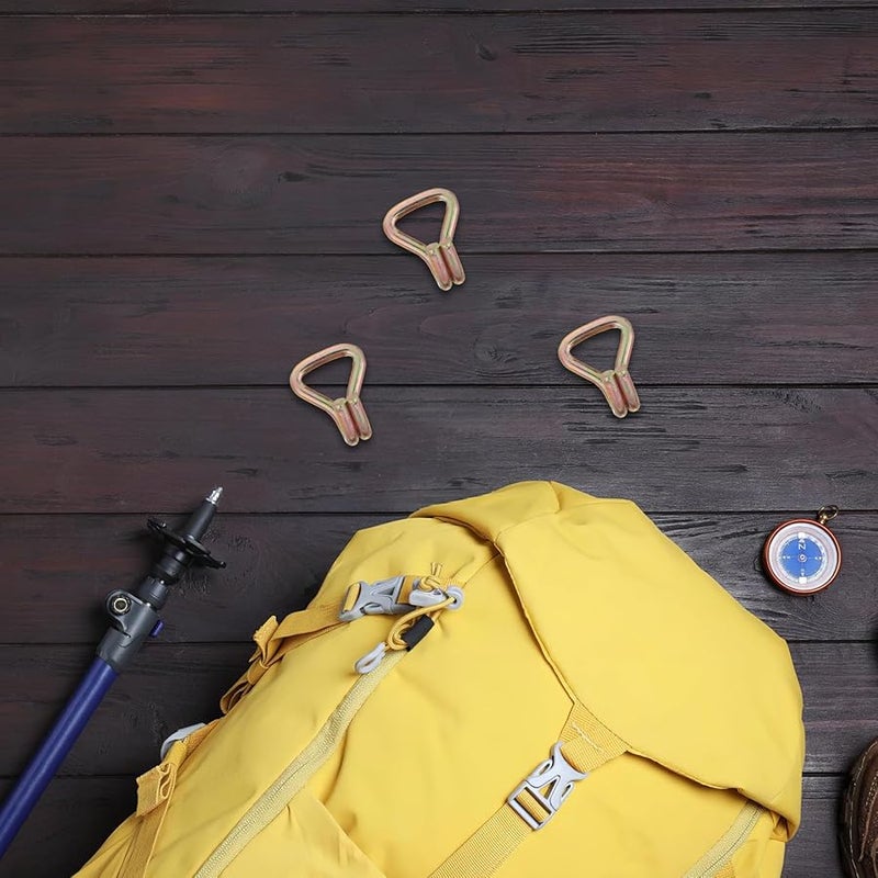 Heavy Duty Steel Double J Hooks 20pcs Cargo Ratchet Strapping Bundle Accessory - Image 4