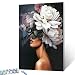 Tucocoo Lady Head Flower Picture Paint by Numbers for Adults Modern Style Oil Painting Set Fashion Acrylic Figure Without Frame 16W x 20H - Image 2