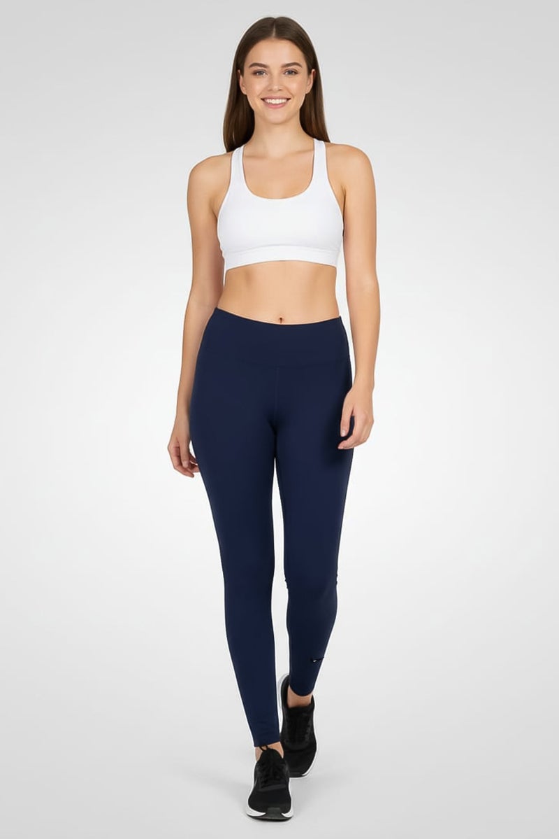 Nike Women Dri-Fit Training Leggings, Navy Blue - Image 2