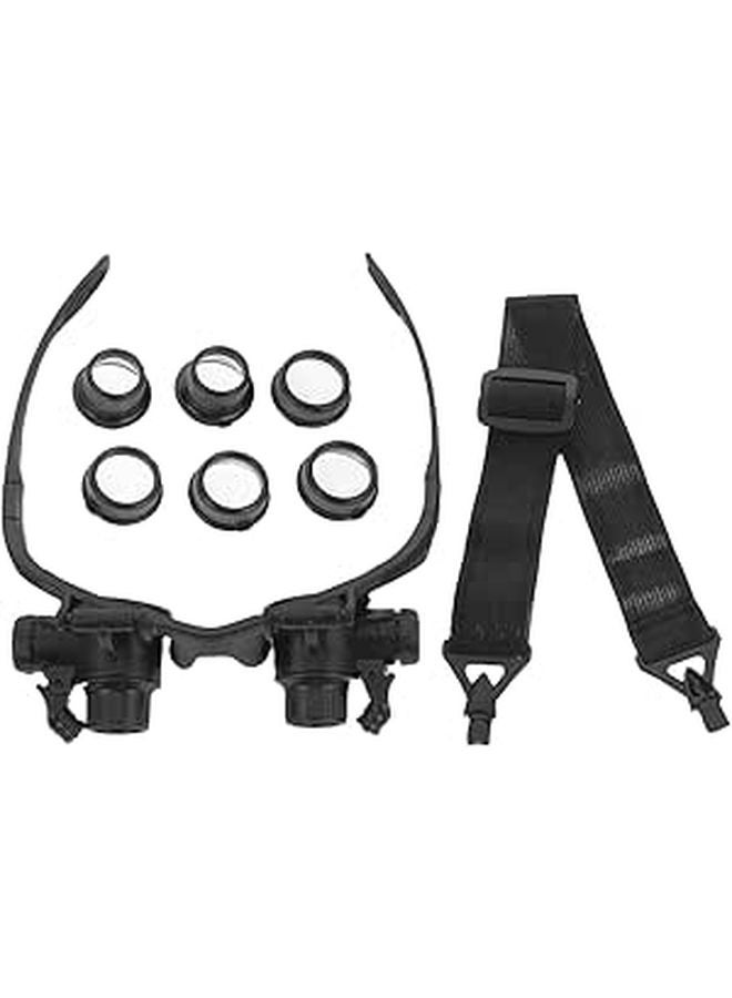LED Headband Magnifier 10X 15X 20X 25X for Jewelry Watch Repair Crafts Seniors Black - Image 1