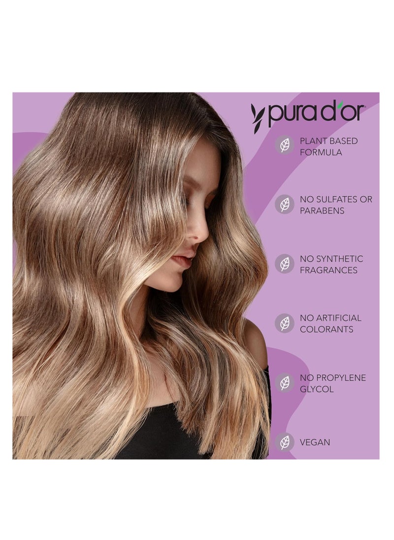 Pura d'or - PURA D'OR Apple Cider Vinegar Thin2Thick Set Shampoo Conditioner for Regrowth, Hair Loss, Clarifying, Detox (2 x 16oz) Biotin, Keratin, Caffeine, Castor Oil, All Hair Type, Men/Women, Packaging varies Product Name - Image 1