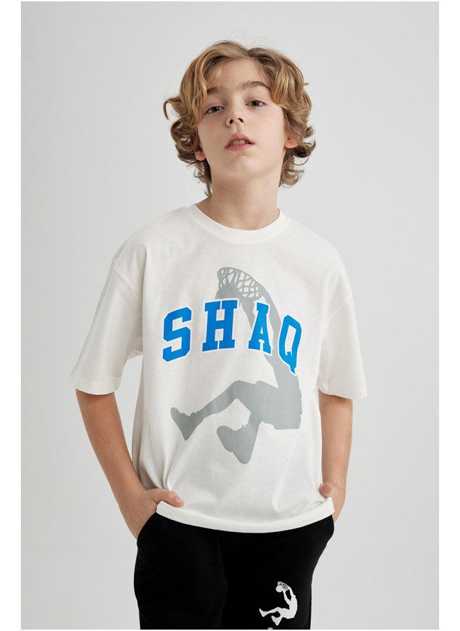 DeFacto - Boy Oversize Fit Crew Neck Knitted Short Sleeve T-Shirt - Image 1