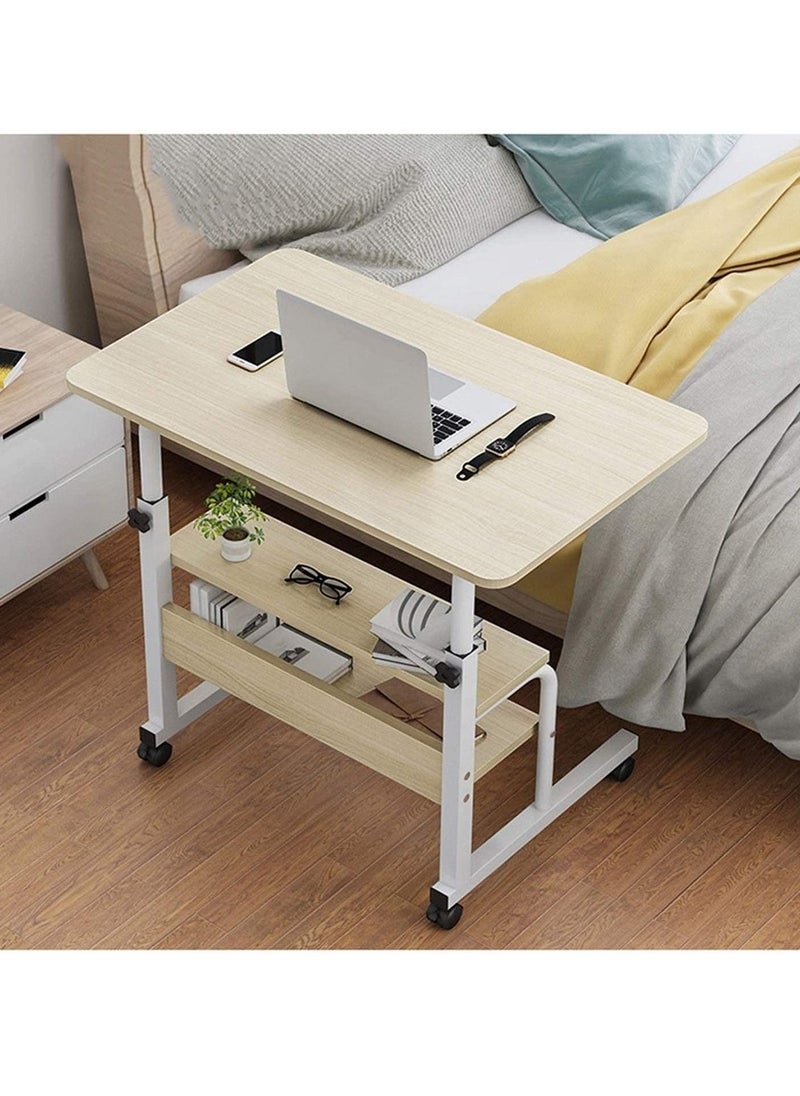 DubaiGallery Outdoor side table, small sofa, coffee table Sofa Side End Tables Mobile Lap Table, Computer Desk Stand Desk Height Adjustable Table Side Table for Bed Sofa, Multi-Layer Storage for Living Room  - Image 3