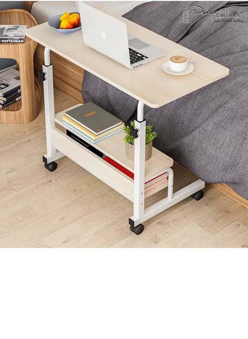 DubaiGallery Outdoor side table, small sofa, coffee table Sofa Side End Tables Mobile Lap Table, Computer Desk Stand Desk Height Adjustable Table Side Table for Bed Sofa, Multi-Layer Storage for Living Room  - Image 1