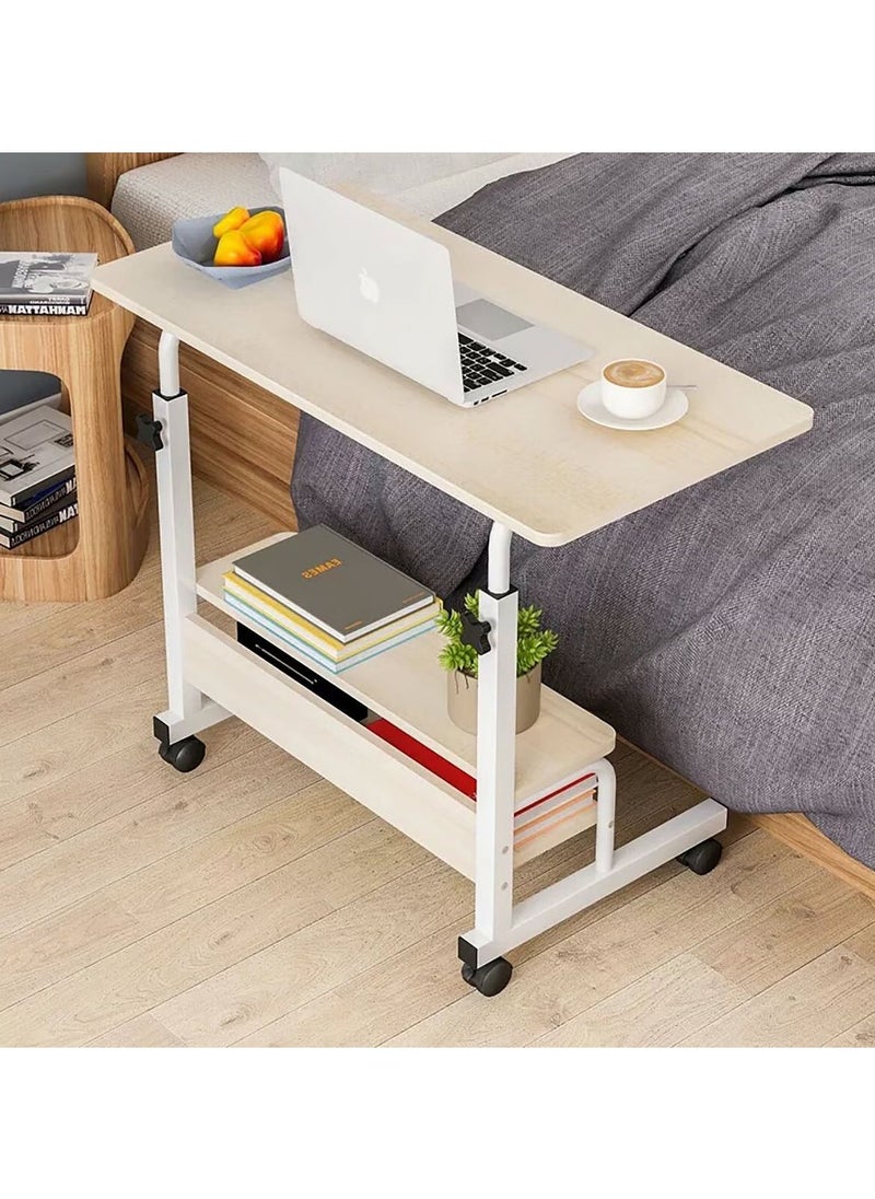 DubaiGallery Outdoor side table, small sofa, coffee table Sofa Side End Tables Mobile Lap Table, Computer Desk Stand Desk Height Adjustable Table Side Table for Bed Sofa, Multi-Layer Storage for Living Room  - Image 2