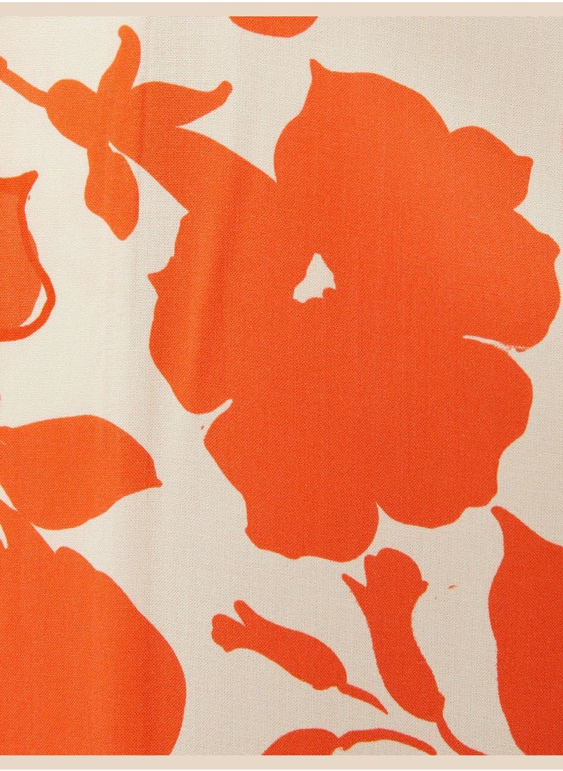 KOTON - Floral Shirt Short Sleeve Lapel Neck - Image 1