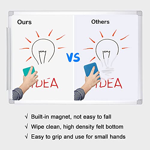 IHPUKIDI Mini Dry Erase Erasers, IHPUKIDI 48 Pack Magnetic Whiteboard Dry Erasers Chalkboard Cleaner Wiper for Kids and Classroom Teacher Supplies, Home and Office (2 x 2 Inch) Green - Image 4