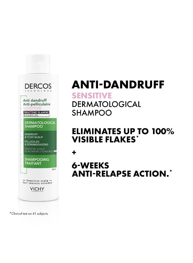 VICHY Dercos Anti Pelliculaire Anti Dandruff Sensitive 200ml - Image 3