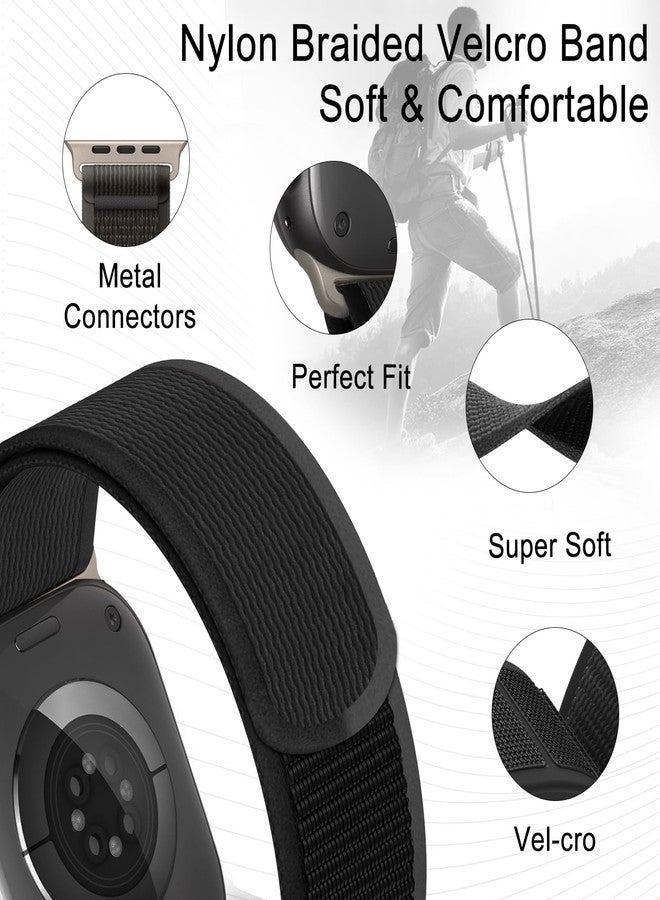 surundo Trail Loop Nylon Band - Compatible with Apple Watch Ultra 2 Band/Ultra Bands 49mm 45mm 44mm Men Women, Braided Elastic Weave Sport Strap for iWatch Ultra 2, iWatch Ultra Series 10 46mm SE/9/8/7/6/5 - Image 2